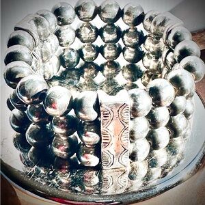 Shiny Silver Balls Bracelet 😊